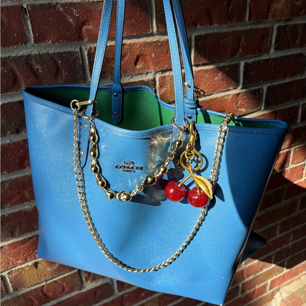 Coach Blue Reversible Tote Bag